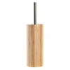WC/Toiletborstel in houder bruin bamboe hout 37 x 10 cm - Toiletborstels