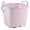 PlasticForte Kuip/emmer/wasmand - flexibel - roze - 43 liter - vierkant - kunststof - Wasmanden