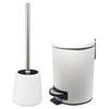 5Five Toilet accessoires set - WC-borstel/pedaalemmer 3L - wit - Toiletaccessoireset