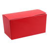 Santex cadeaudoosje/bonbondoosje - 11 x 5 cm - Bruiloft bedankje - 25x stuks - rood - 125 gram - Cadeaudoosjes