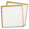 Santex feest servetten - stippen - 40x stuks - 25 x 25 cm - papier - wit/goud - Feestservetten