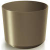 Prosperplast Plantenpot/bloempot Babylon - kunststof - buiten/binnen - goud - D12 x H12 cm - Plantenpotten