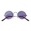 Hippie Flower Power Sixties ronde glazen zonnebril paars - Verkleedbrillen
