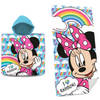 Disney Minnie Mouse Set bad cape/poncho en strand/badlaken - voor kinderen - Badcapes