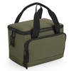 Bagbase koeltasje/lunch tas model Compact - 24 x 17 x 17 cm - 2 vakken - military groen - klein model - Koeltas