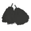 Funny Fashion Cheerballs/pompoms - set van 2x - zwart - met franjes en stick handgreep - 25 cm - voor kinderen - Verklee