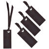 Santex cadeaulabels met lintje - set 120x stuks - zwart - 3 x 7 cm - naam tags - Cadeauversiering