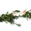 2x stuks kerstboom vogels op clip glitter wit 11 cm - Kersthangers
