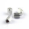 TT-products ventieldoppen Standaard Look aluminium 4 stuks zilver