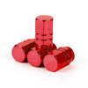 TT-products ventieldopppen hexagon red aluminium 4 stuks rood