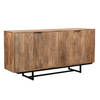 Livingfurn - Dressoir Valdez 180cm - Mangohout / Gecoat Staal