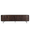 Livingfurn - TV Meubel Noor Walnut 210cm - Mangohout / Gecoat Staal