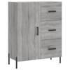 vidaXL Dressoir 69,5x34x90 cm bewerkt hout grijs sonoma eikenkleurig