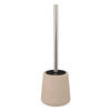 5Five Toilet/wc-borstel in houder - polyresin/metaal - beige - 40 cm - Toiletborstels