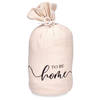 Giftdecor Deurstopper - 1 kilo - beige - canvas - To be home - D13 x H26 cm - Deurstoppers