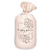 Giftdecor Deurstopper - 1 kilo - beige - canvas - Happy place - D13 x H26 cm - Deurstoppers