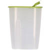 Voedselcontainer strooibus - groen - 2,2 liter - kunststof - 20 x 9,5 x 23,5 cm - Voorraadpot