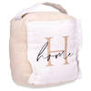 Giftdecor Deurstopper - 1 kilo - beige - canvas - Home -A 14,5 x 16 x 19 cm - Deurstoppers