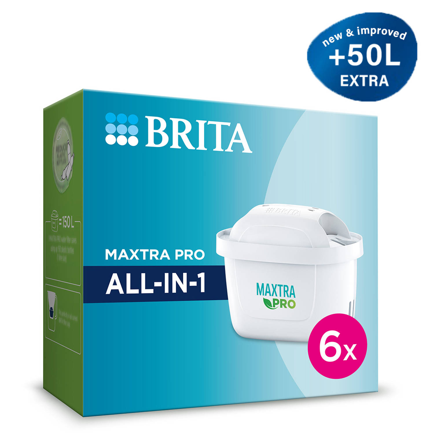 BRITA filterpatronen Waterfilterpatronen MAXTRA PRO ALL-IN-1 6-Pack voordeelverpakking