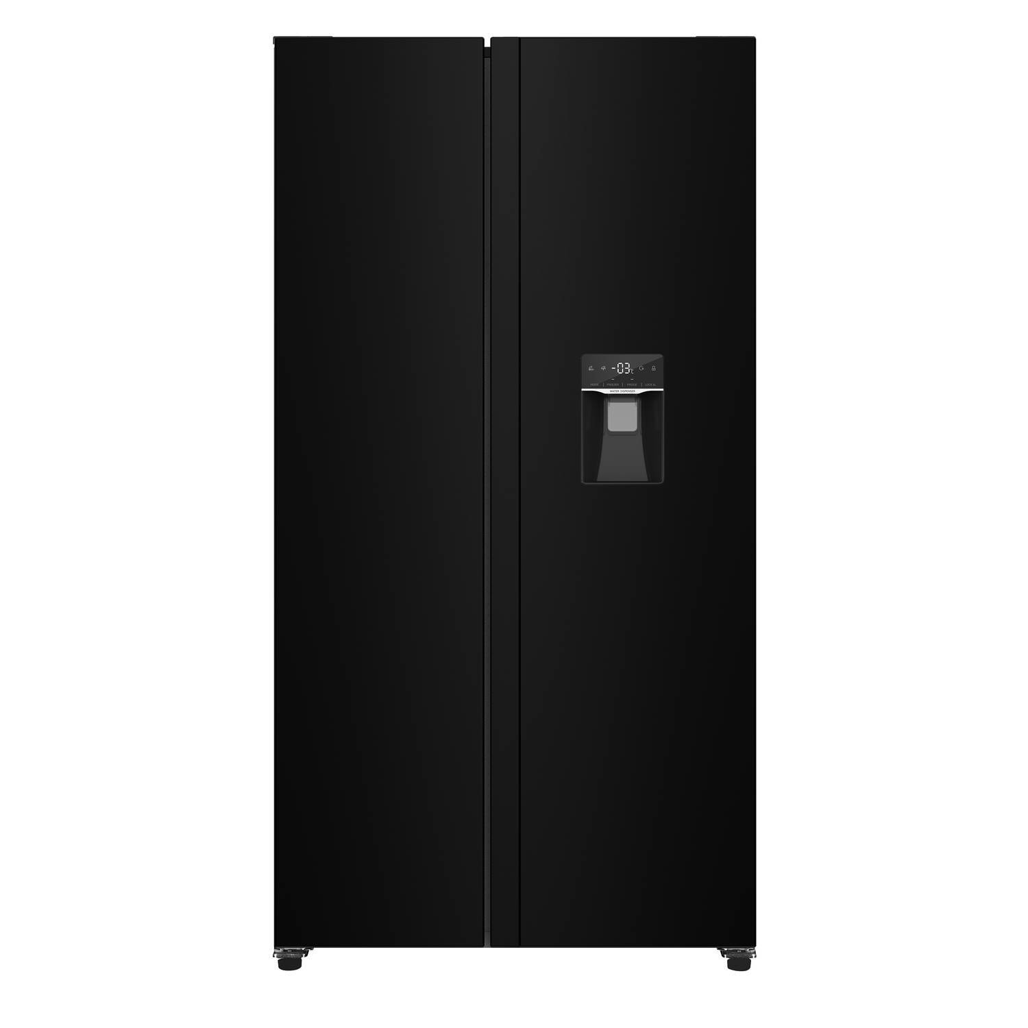 Bella BSBS-455.1WBE Amerikaanse koelkast Waterdispenser Display No Frost 439 Liter Zwart