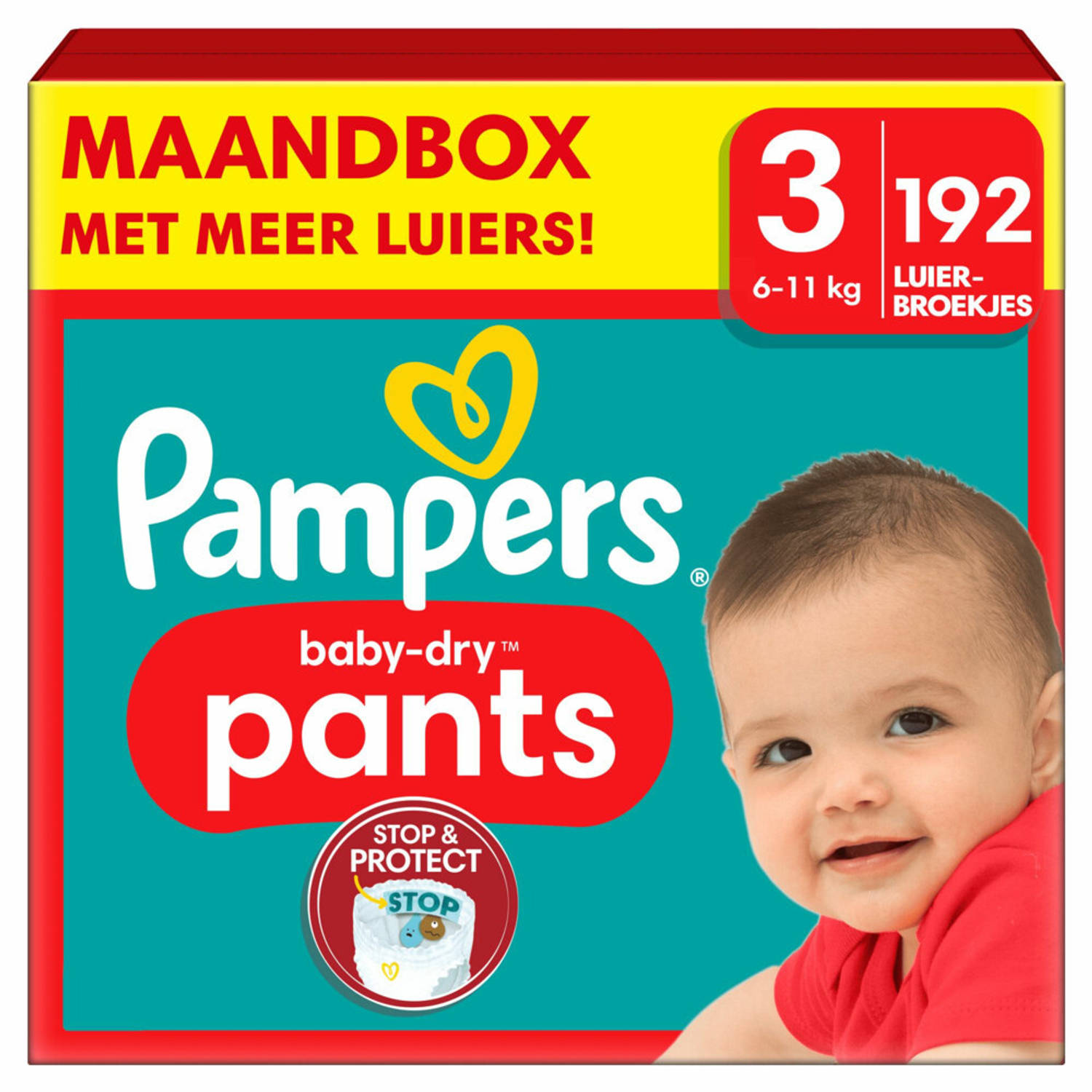 Pampers Baby Dry Luierbroekjes Maat 3 (6-11 kg) 192 stuks
