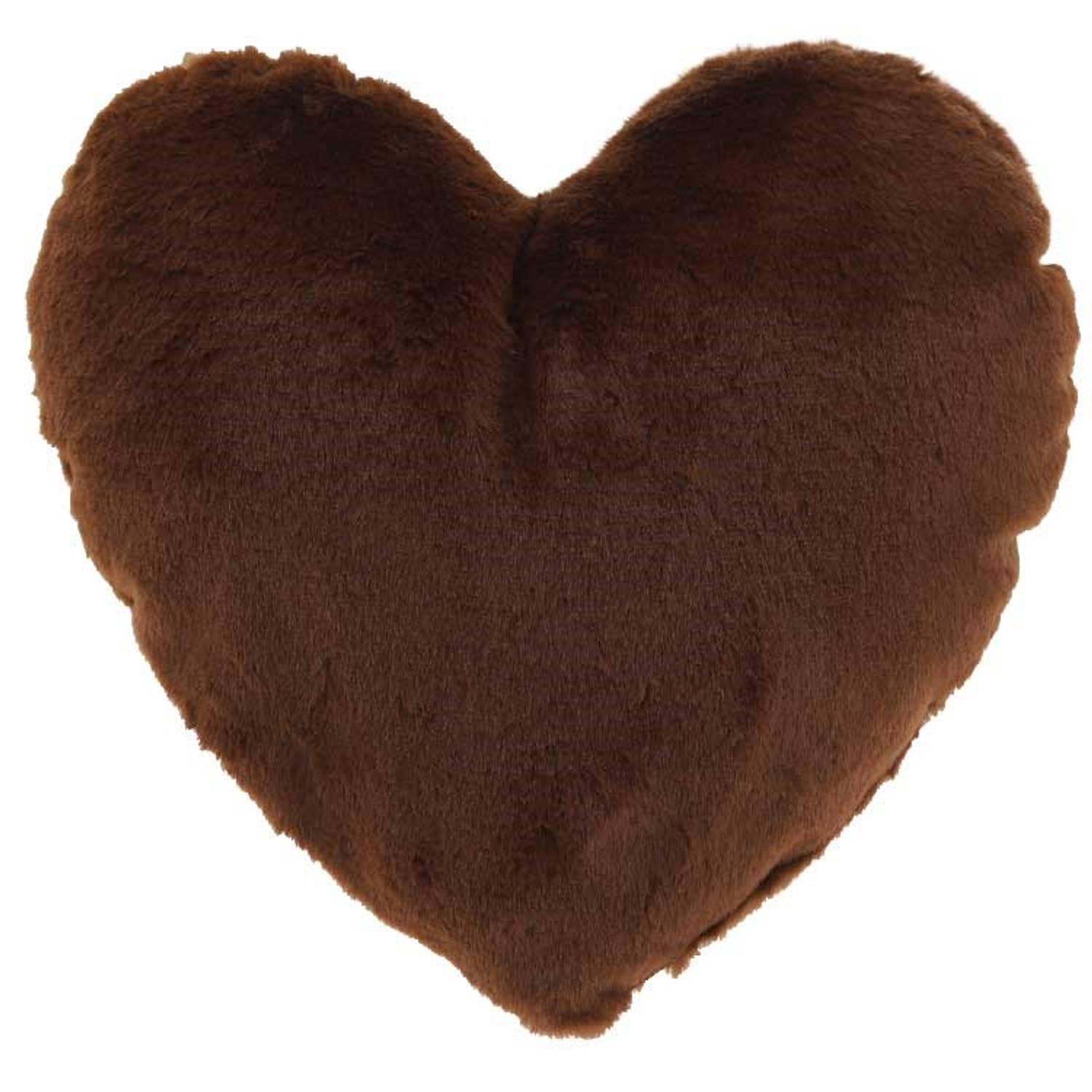 Unique Living - Kussen Heart - 45x35cm - Brown