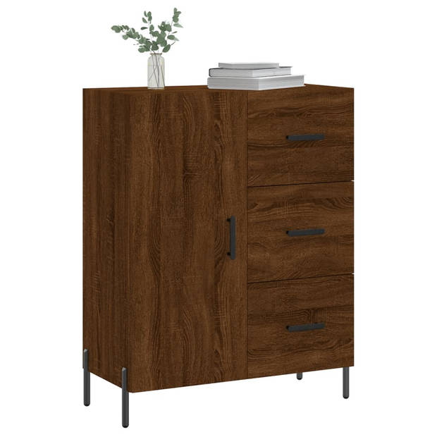 vidaXL Dressoir 69,5x34x90 cm bewerkt hout bruin eikenkleur