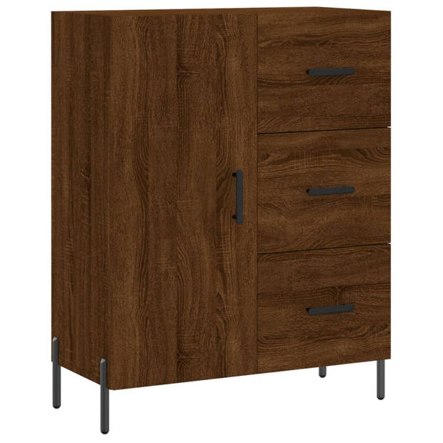 vidaXL Dressoir 69,5x34x90 cm bewerkt hout bruin eikenkleur