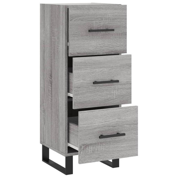 The Living Store Dressoir Bijzetkast - 34.5 x 34 x 90 cm - Grijs Sonoma Eiken