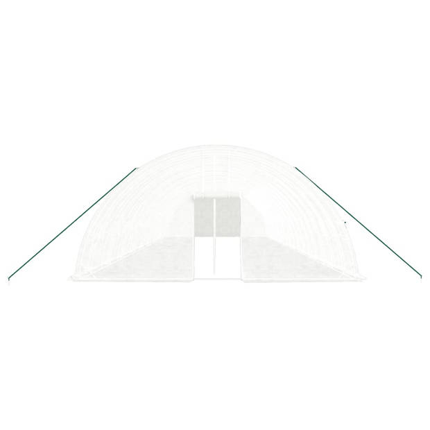 vidaXL Tuinkas met stalen frame 108 m² 18x6x2,85 m wit