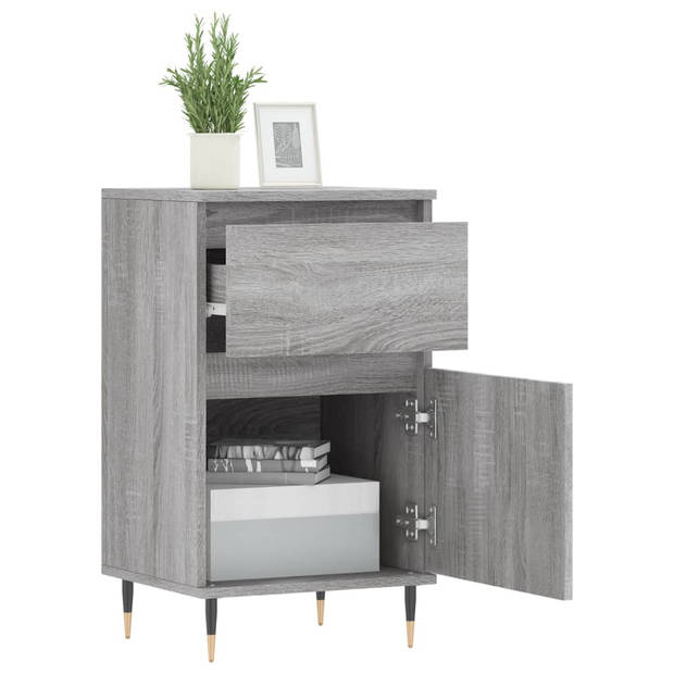 The Living Store Dressoir - Trendy - Opbergkast - 40 x 35 x 70 cm - Grijs Sonoma Eiken