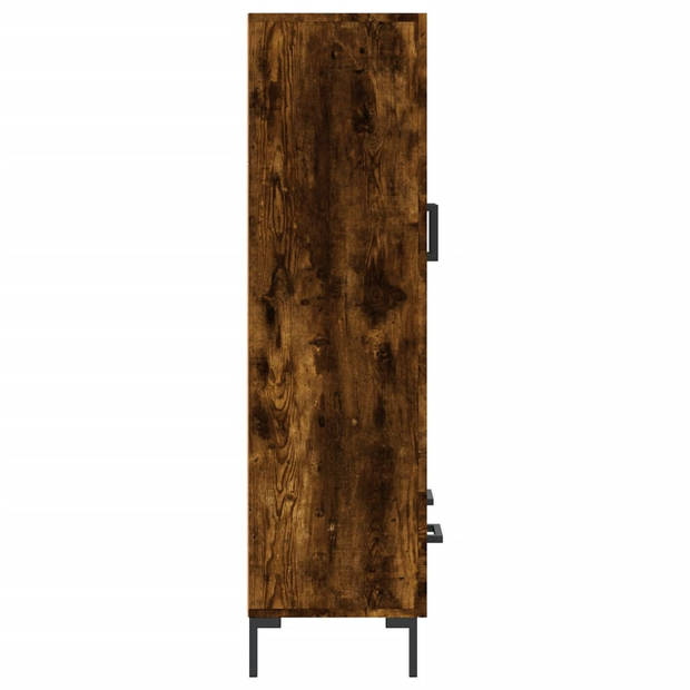 vidaXL Hoge kast 69,5x31x115 cm bewerkt hout gerookt eikenkleurig