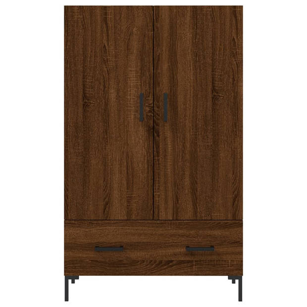 vidaXL Hoge kast 69,5x31x115 cm bewerkt hout bruin eikenkleur