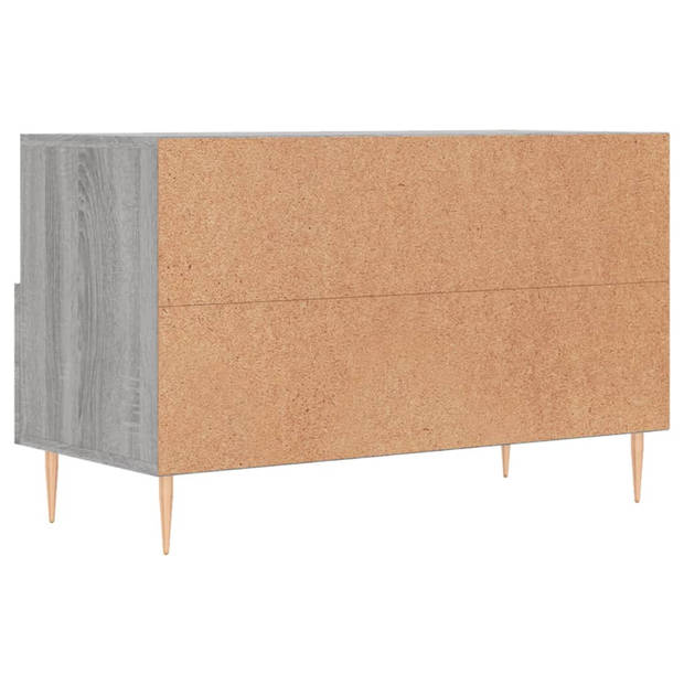 The Living Store TV-meubel - Grijs sonoma eiken - 80 x 36 x 50 cm - Stevig materiaal