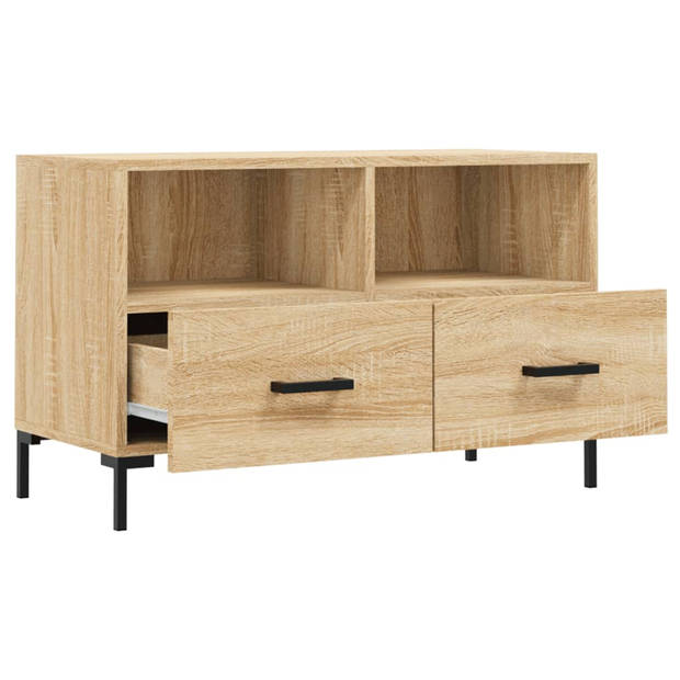 vidaXL Tv-meubel 80x36x50 cm bewerkt hout sonoma eiken