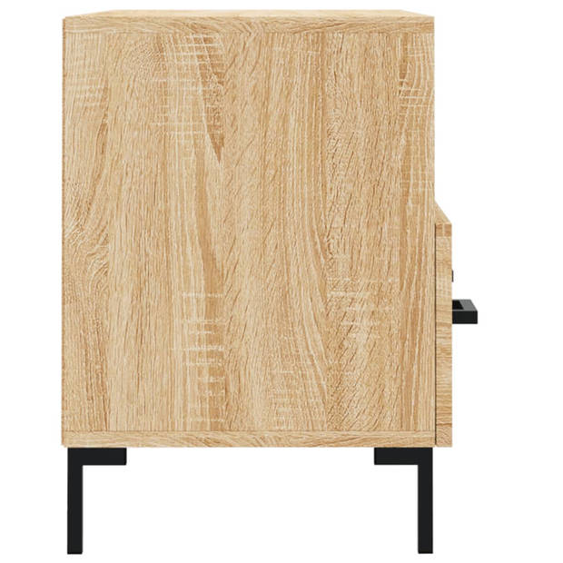 The Living Store TV-meubel Sonoma Eiken - 80 x 36 x 50 cm - Bewerkt hout en ijzer