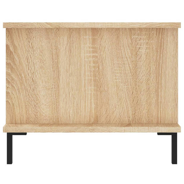 vidaXL Salontafel 90x50x40 cm bewerkt hout sonoma eikenkleurig