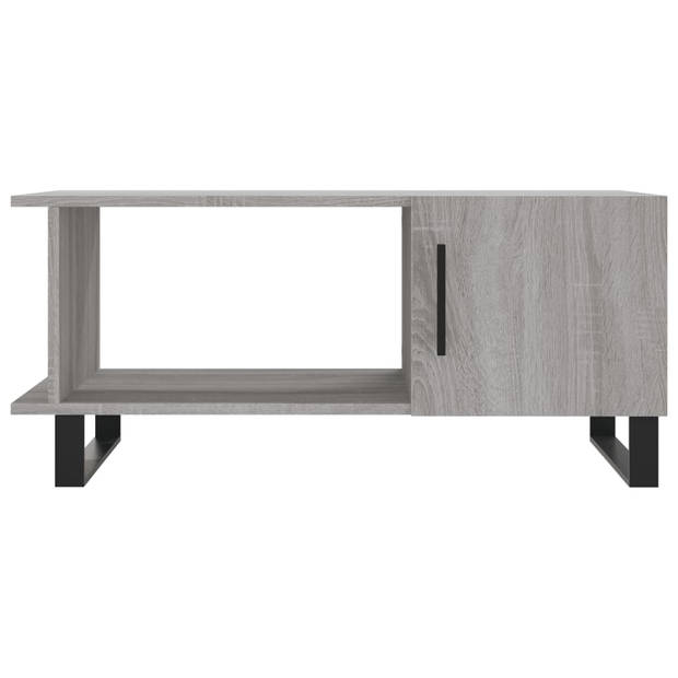 vidaXL Salontafel 90x50x40 cm bewerkt hout grijs sonoma eikenkleurig