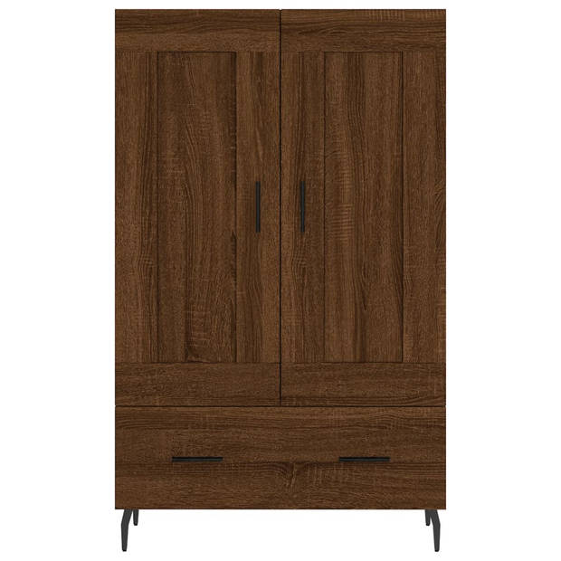 vidaXL Hoge kast 69,5x31x115 cm bewerkt hout bruin eikenkleur