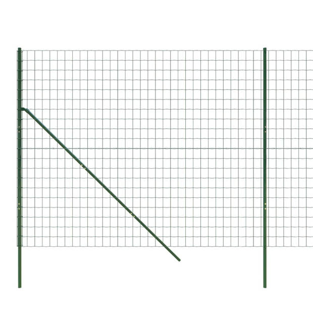 vidaXL Draadgaashek 1,4x10 m gegalvaniseerd staal groen