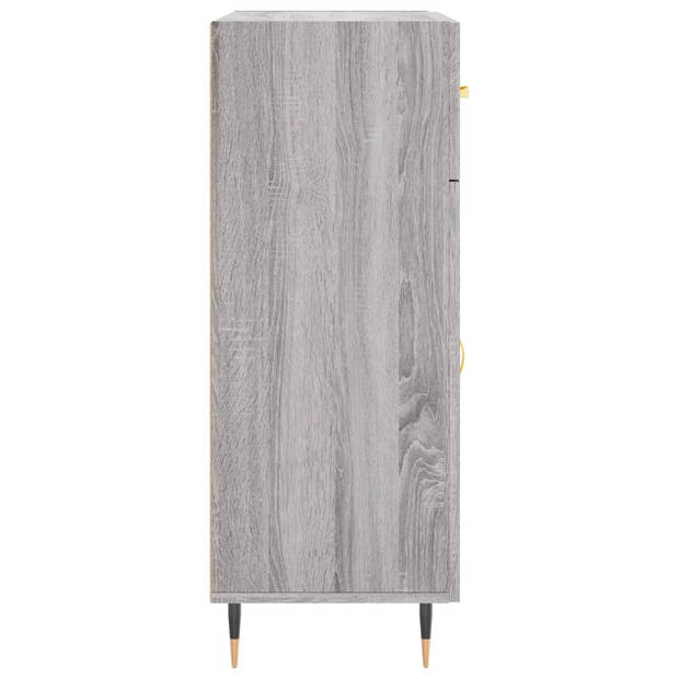 vidaXL Dressoir 69,5x34x90 cm bewerkt hout grijs sonoma eikenkleurig