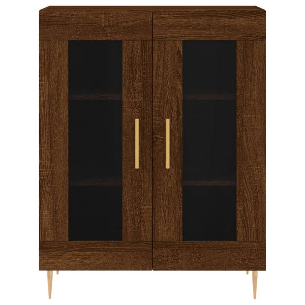 vidaXL Dressoir 69,5x34x90 cm bewerkt hout bruin eikenkleur