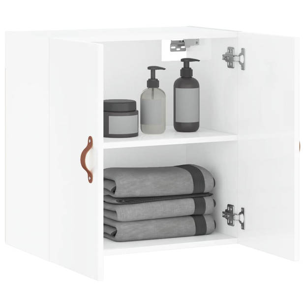 The Living Store Wandkast - Hoogglans wit - 60 x 31 x 60 cm - Duurzaam materiaal