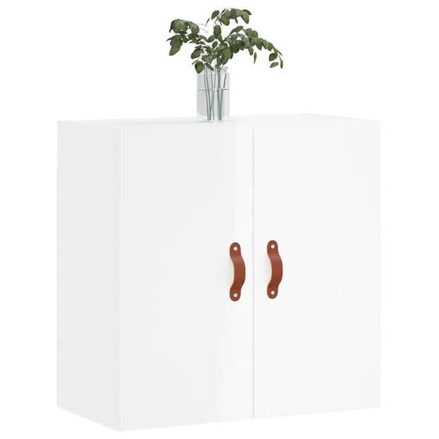 The Living Store Wandkast - Hoogglans wit - 60 x 31 x 60 cm - Duurzaam materiaal