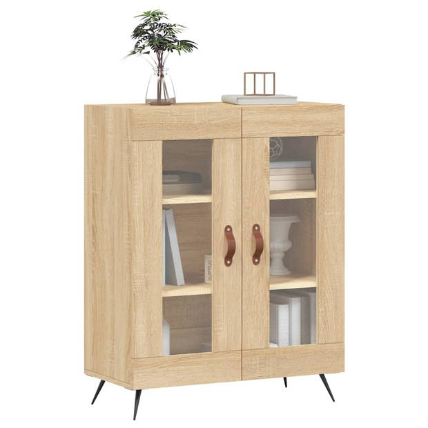 vidaXL Dressoir 69,5x34x90 cm bewerkt hout sonoma eikenkleurig