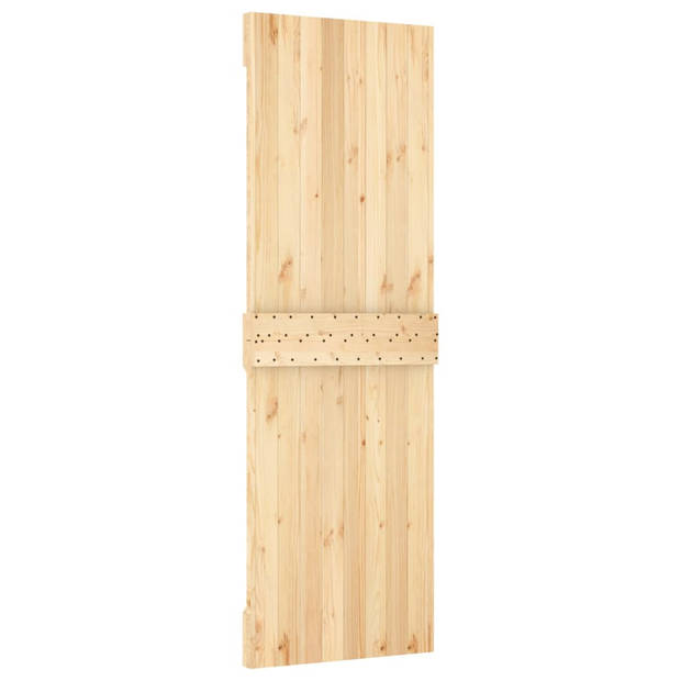 The Living Store Schuifdeur Massief Grenenhout - 70 x 3.6 x 210 cm - Stil en Ruimtebesparend