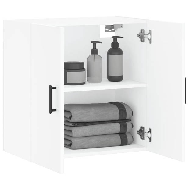 The Living Store Zwevende wandkast - 60 x 31 x 60 cm - Wit - Duurzaam bewerkt hout