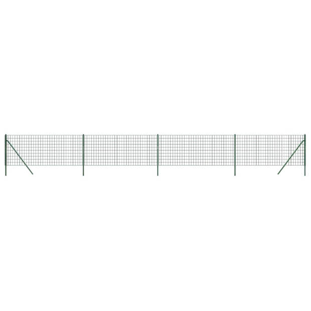 vidaXL Draadgaashek 1x10 m gegalvaniseerd staal groen