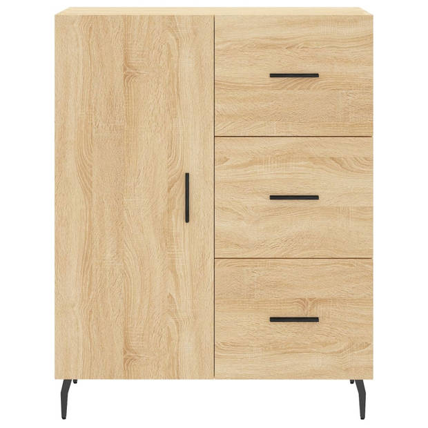 vidaXL Dressoir 69,5x34x90 cm bewerkt hout sonoma eikenkleurig