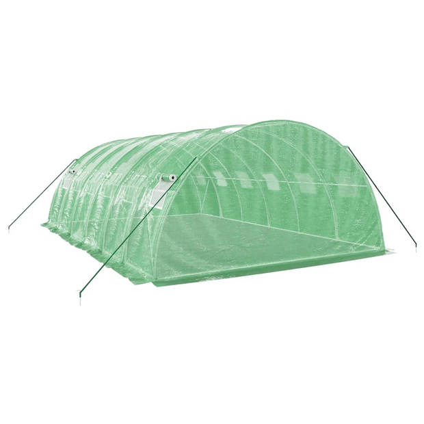 vidaXL Tuinkas met stalen frame 24 m² 6x4x2 m groen